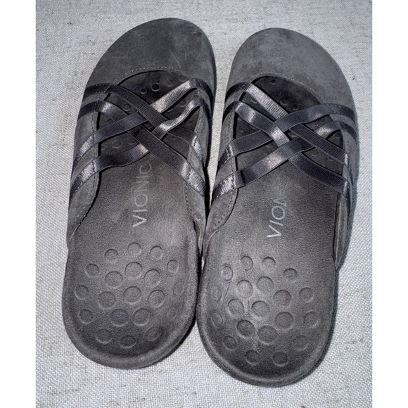 Vionic Claire Gray Mules - Picture 2 of 7